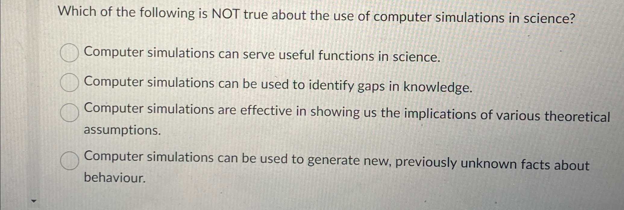 Solved Which of the following is NOT true about the use of | Chegg.com