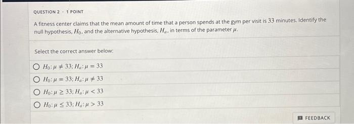 Solved Find The Graph That Matches The Following Hypothesis 