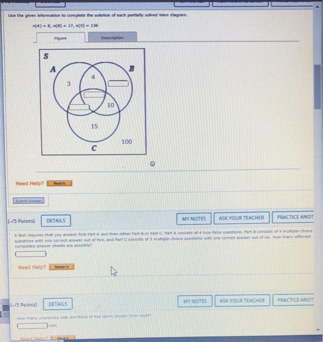 Solved Use the given information to complete the solution of | Chegg.com