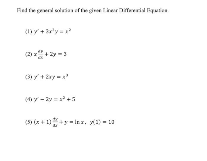 general solution of linear differential equation calculator