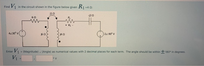 Solved Find V1 in the circuit shown in the figure below | Chegg.com