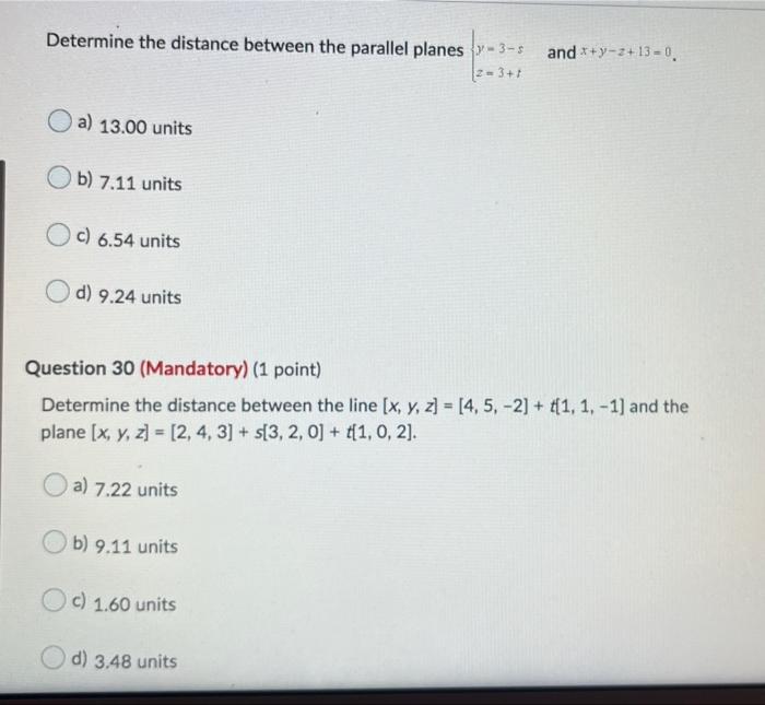 Solved Determine the distance between the parallel planes - | Chegg.com
