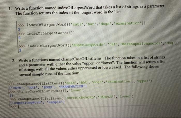 Solved 5. Write a function named info() that takes a | Chegg.com