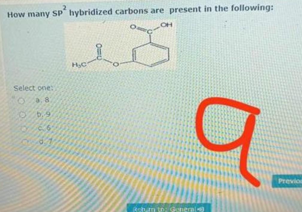 Solved How many SP2 ﻿hybridized carbons are present in the | Chegg.com
