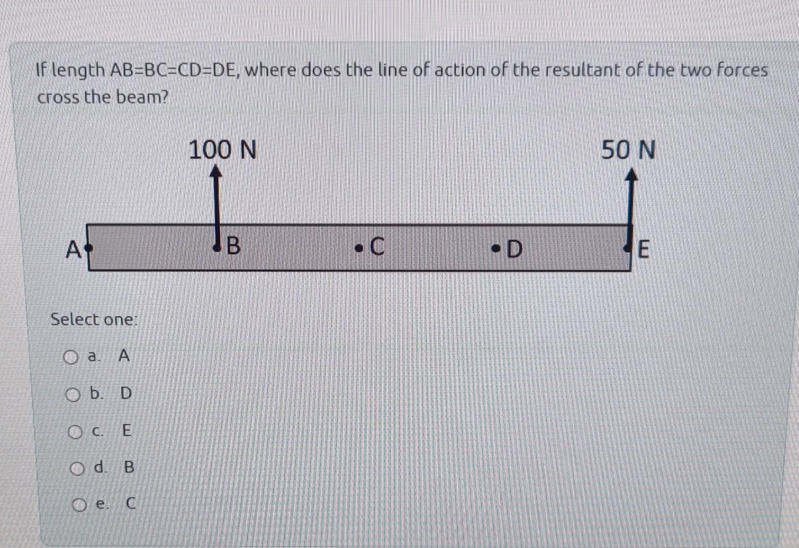 Solved If Length \\( A B=B C=C D=D E \\), Where Does The | Chegg.com