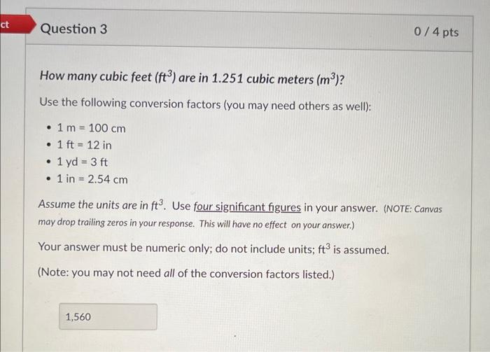 Conversion cubic feet to deals cubic meters