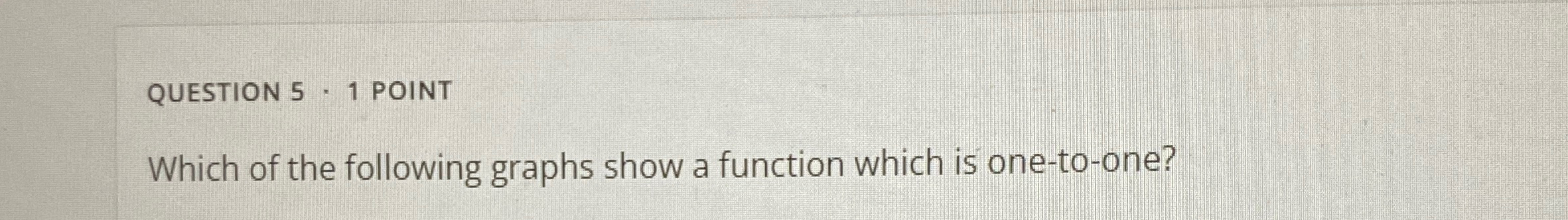 Solved QUESTION 5*1 ﻿POINTWhich of the following graphs show | Chegg.com