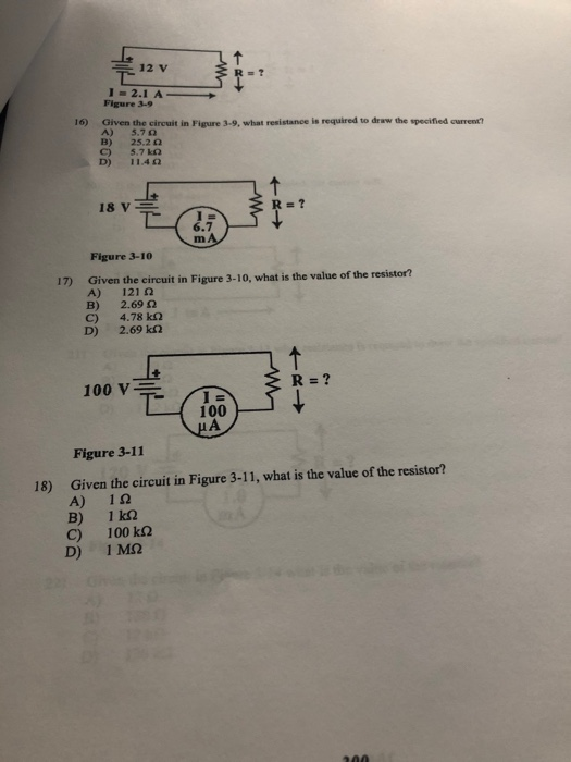 Solved 12) 110 A- Figure 36 Given the circuit in Figure 3-6, | Chegg.com