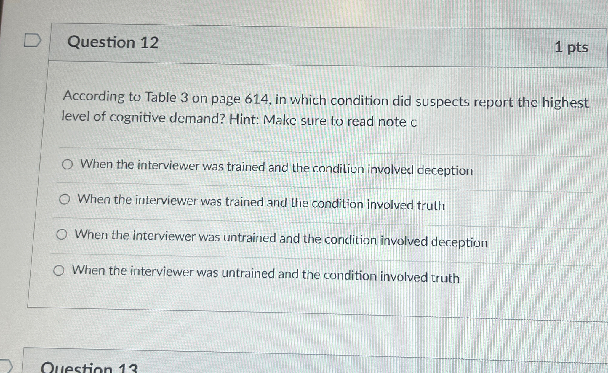 Solved Question 121ptsAccording to Table 3 ﻿on page 614, ﻿in | Chegg.com