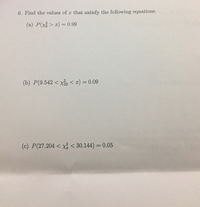 Solved 6 Find The Values Of X That Satisfy The Following Chegg Com