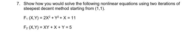 Solved 7. Show how you would solve the following nonlinear | Chegg.com