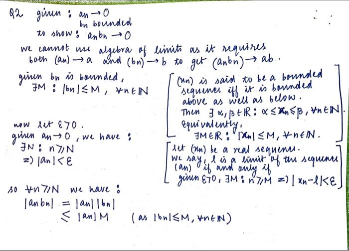 Solved This is a question from Real Analysis. I tried | Chegg.com