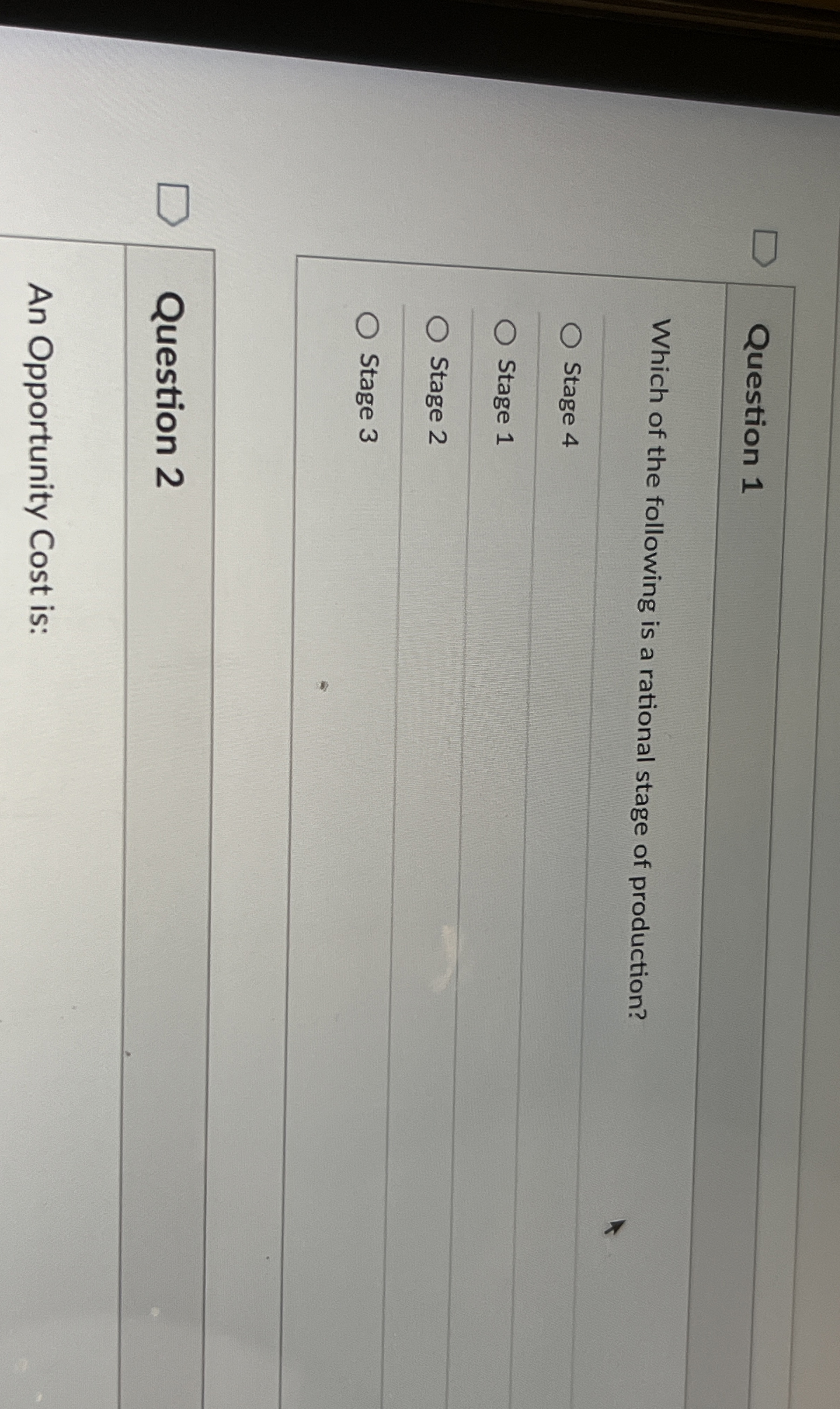 Solved Question 1Which of the following is a rational stage | Chegg.com