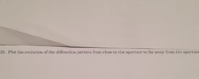 Solved Plot the evolution of the diffraction pattern from | Chegg.com