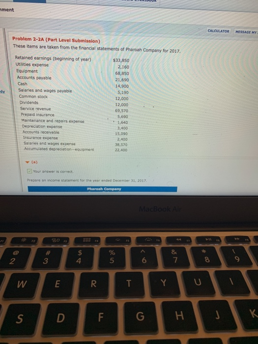 Ment Calculator Message Hy Problem 2 2a Part Level Chegg 