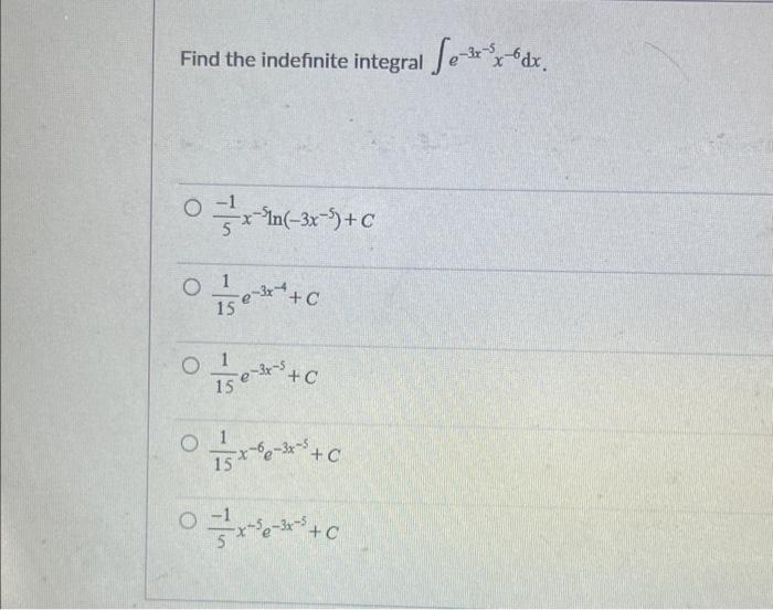 Solved Find The Indefinite Integral Fe Sex Dx 이 0 X In X C 3879