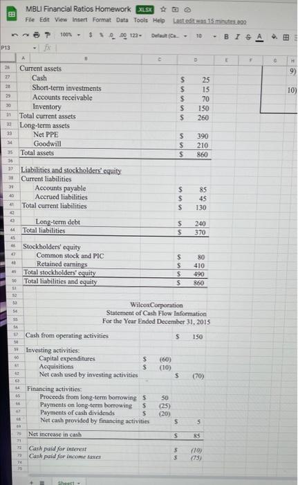 Solved Use Excel To Prepare Your Answers For The Questions | Chegg.com