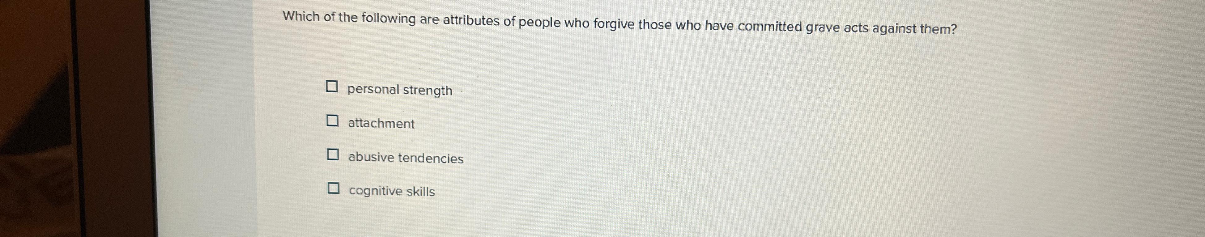 Solved Which of the following are attributes of people who | Chegg.com