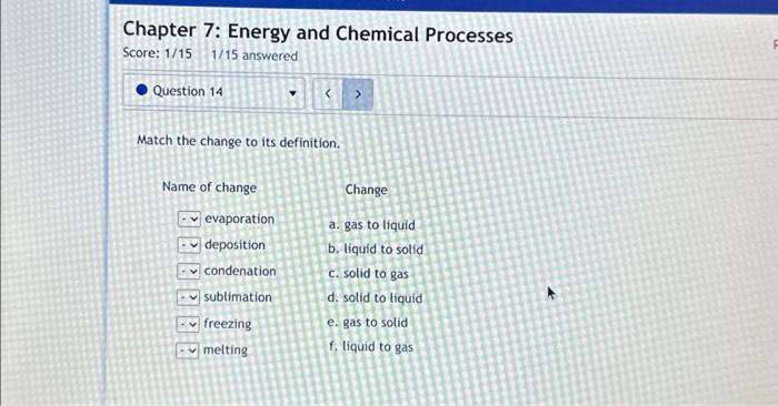 Solved Chapter 7: Energy and Chemical Processes Score: | Chegg.com