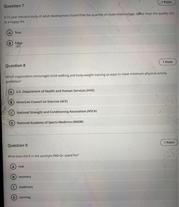 Solved Question 1 1 Point Which is NOT one of the three | Chegg.com