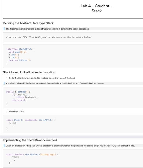 Solved The first step in implementing a data structure | Chegg.com
