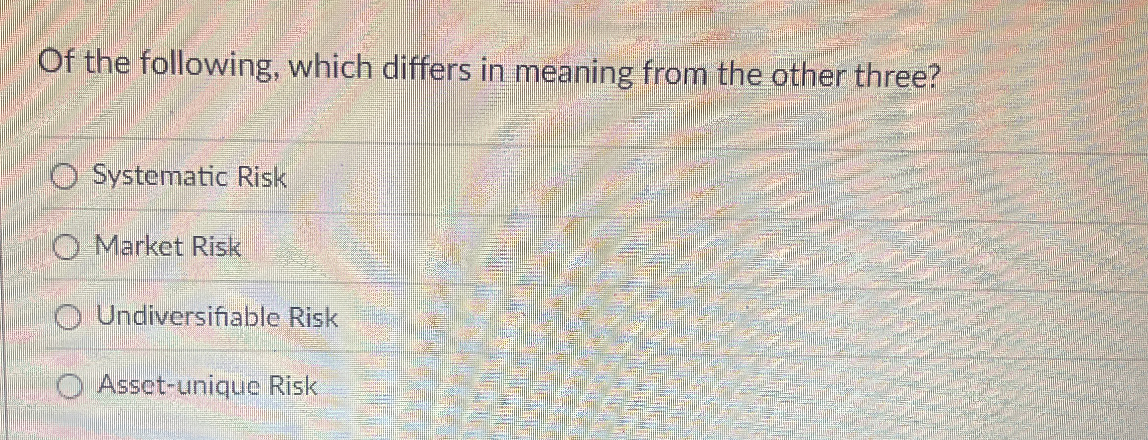 Solved Of the following, which differs in meaning from the