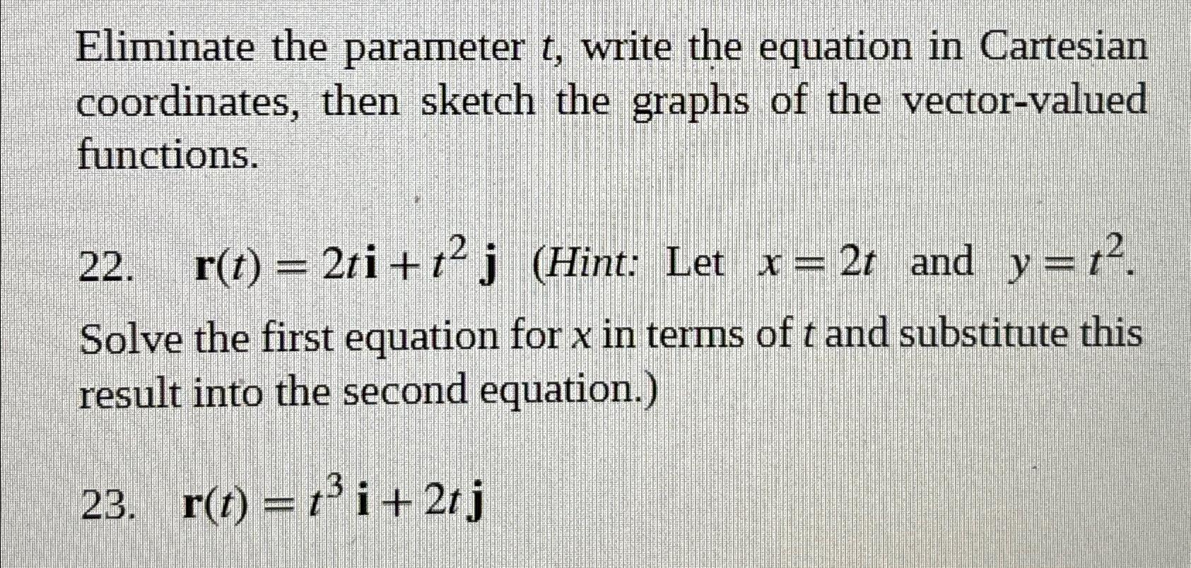 solved-eliminate-the-parameter-t-write-the-equation-in-chegg