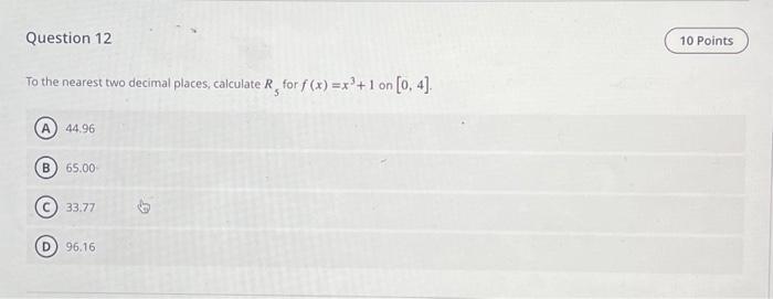 Solved Question 12 To the nearest two decimal places, | Chegg.com