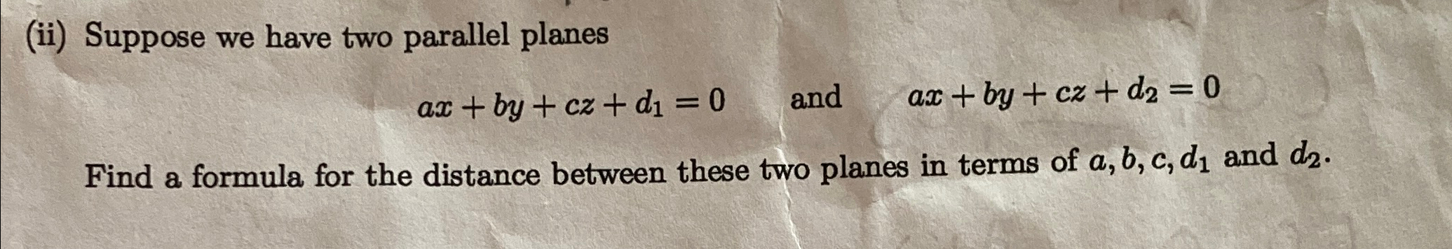 Solved (ii) ﻿Suppose We Have Two Parallel | Chegg.com