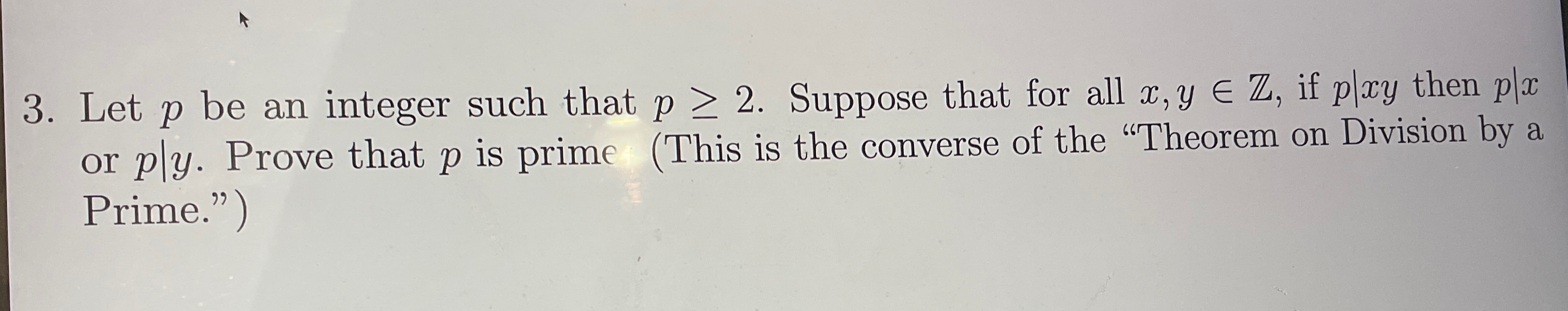 Solved Let P ﻿be An Integer Such That P≥2 ﻿suppose That For