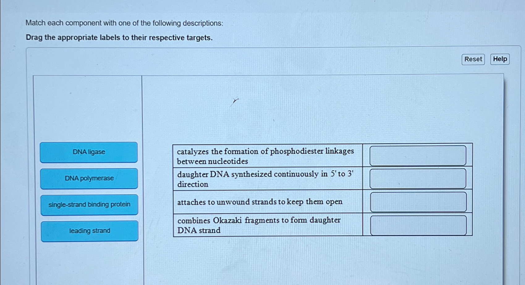 Solved Match Each Component With One Of The Following