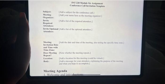 module six assignment guidelines and rubric