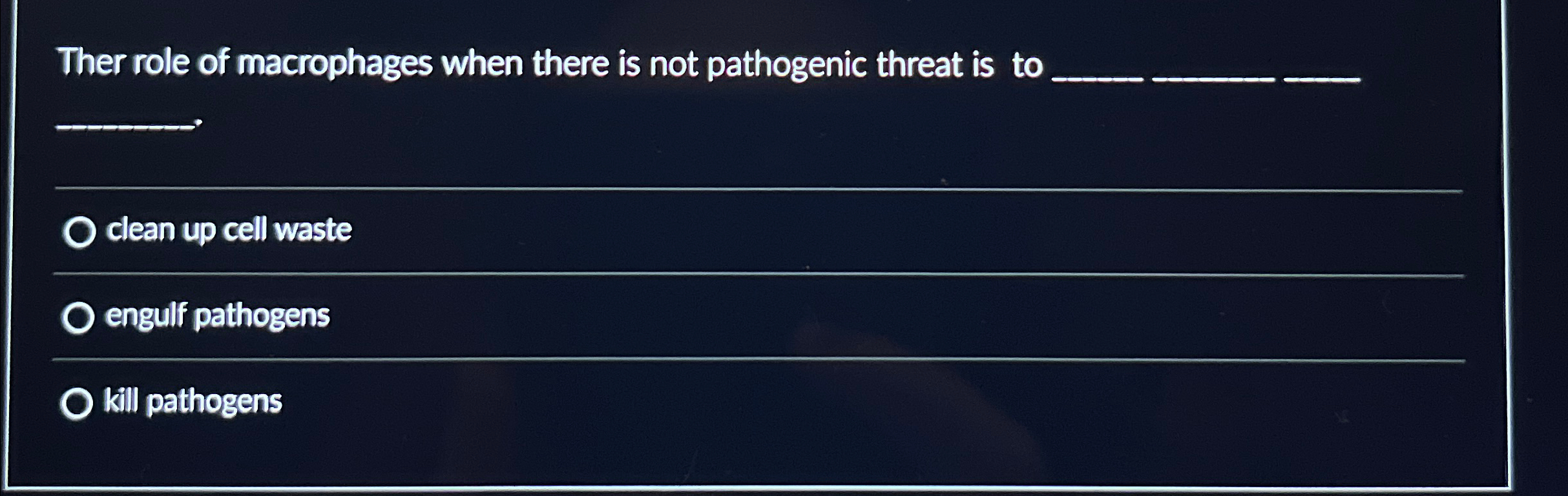 Solved Ther role of macrophages when there is not pathogenic | Chegg.com