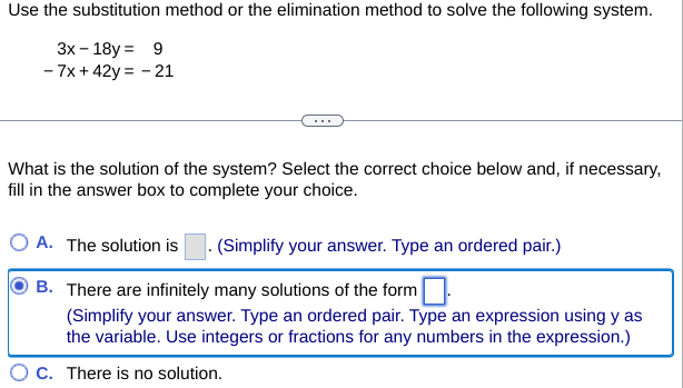 Solved Use the substitution method or the elimination method | Chegg.com