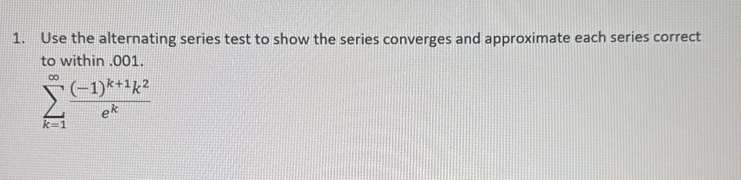 Solved Use the alternating series test to show the series | Chegg.com