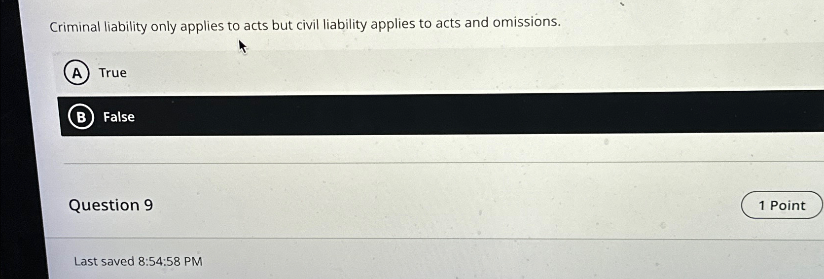 Solved Criminal liability only applies to acts but civil | Chegg.com