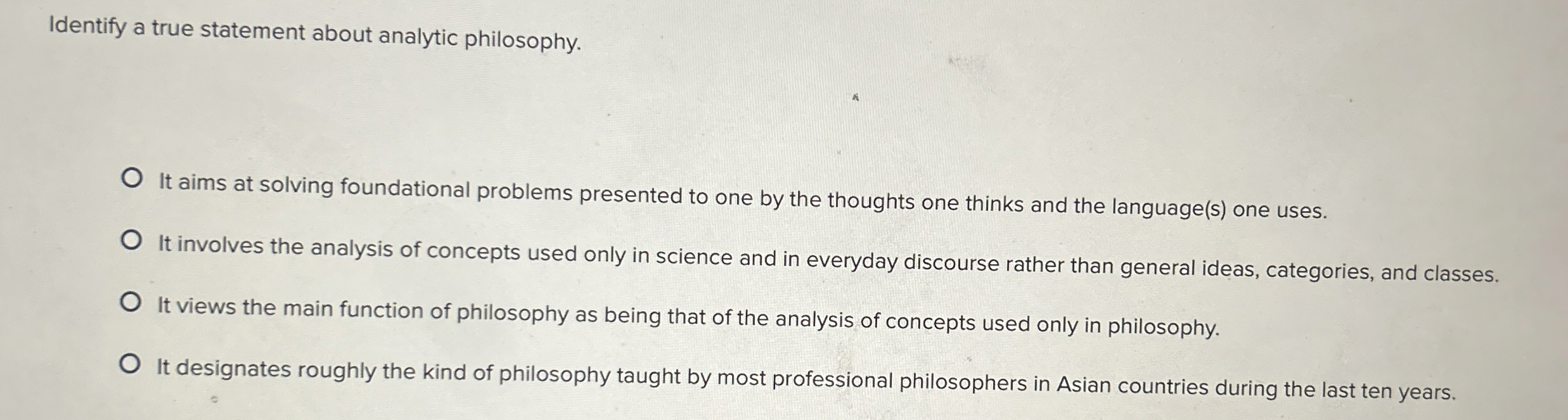 Solved Identify a true statement about analytic | Chegg.com