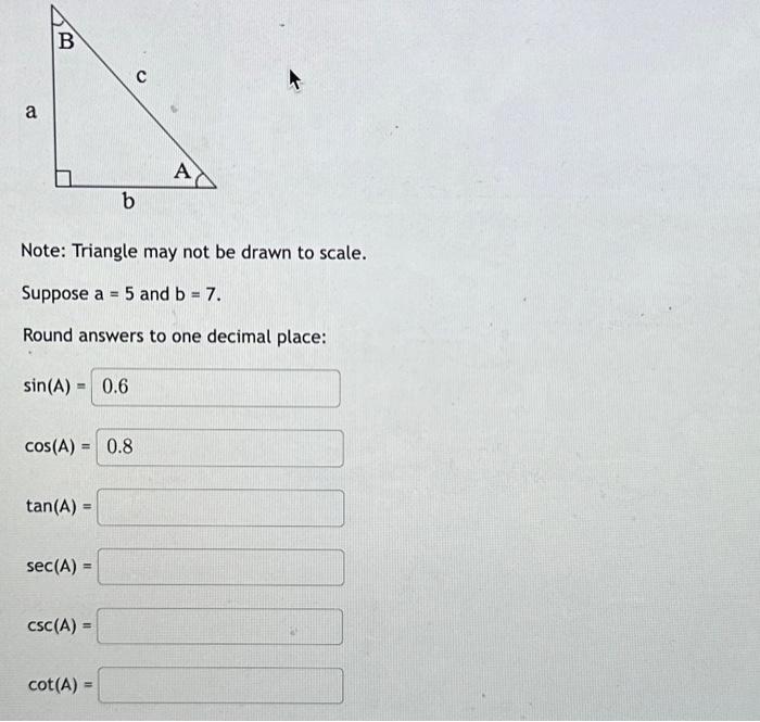 Solved a Note: Triangle may not be drawn to scale. Suppose a | Chegg.com