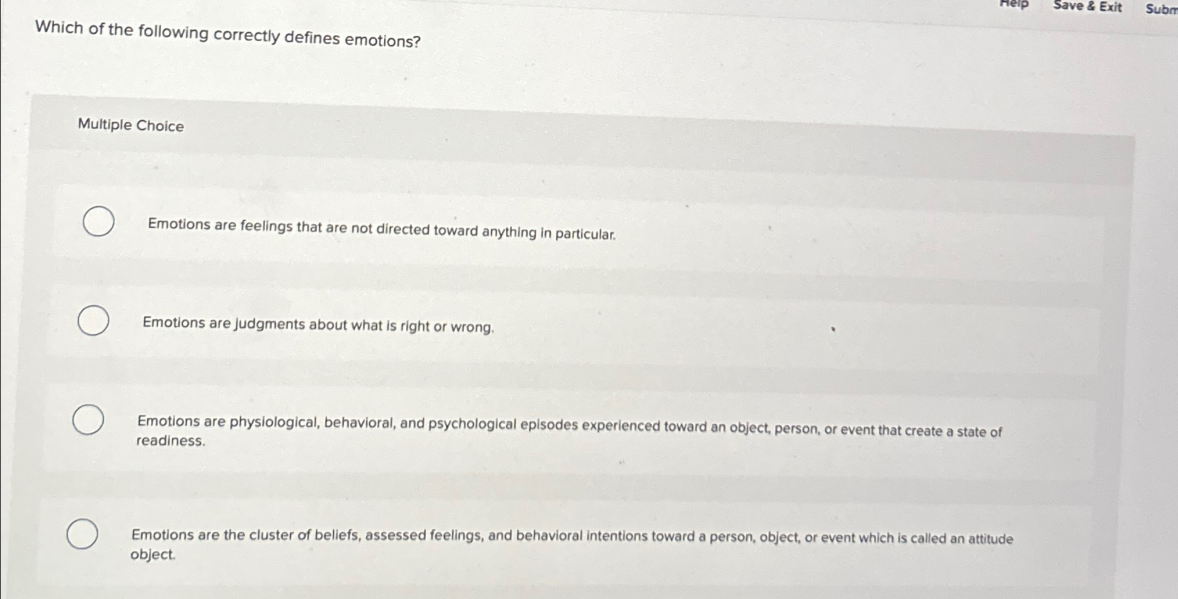 Solved Which of the following correctly defines | Chegg.com