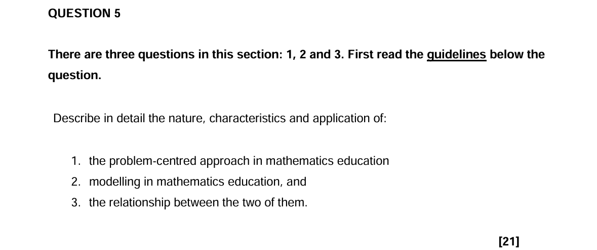 Solved QUESTION 5There are three questions in this section: | Chegg.com