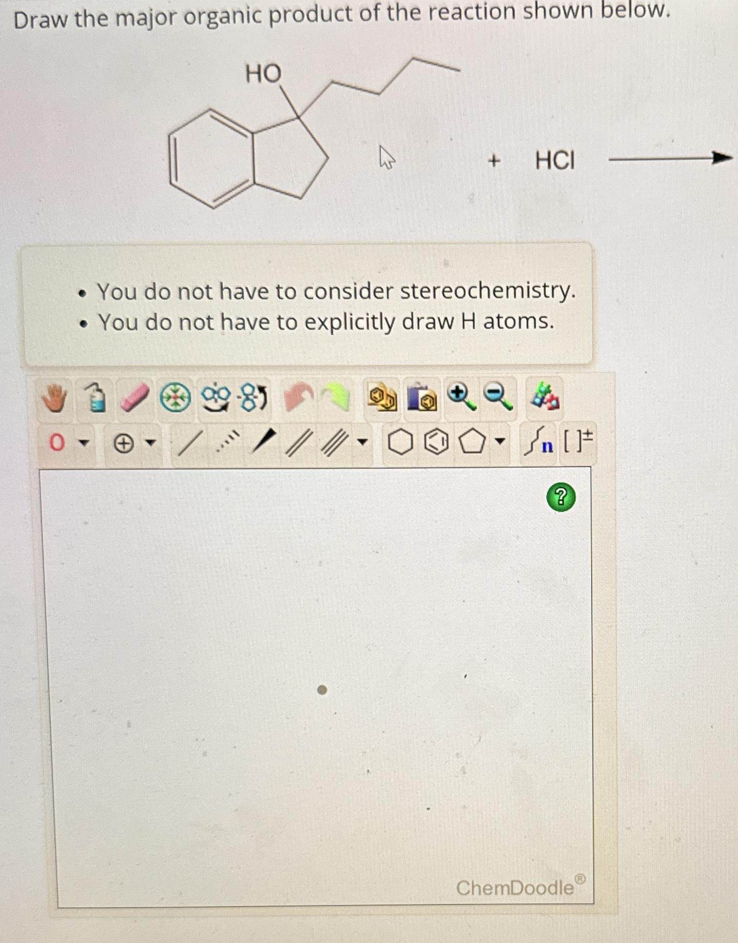 Solved Draw the major organic product of the reaction shown
