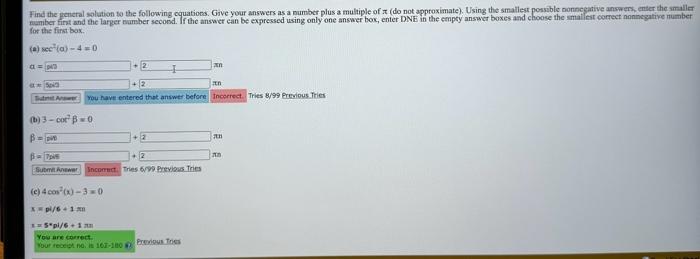 Solved Find the general solution to the following equations. | Chegg.com