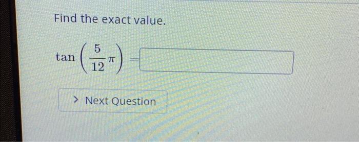 Solved Find the exact value. | Chegg.com