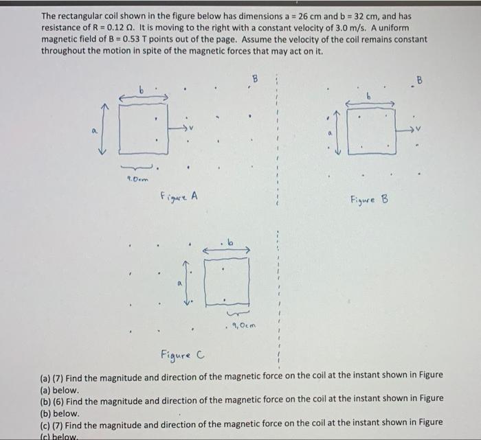 Solved The rectangular coil shown in the figure below has | Chegg.com