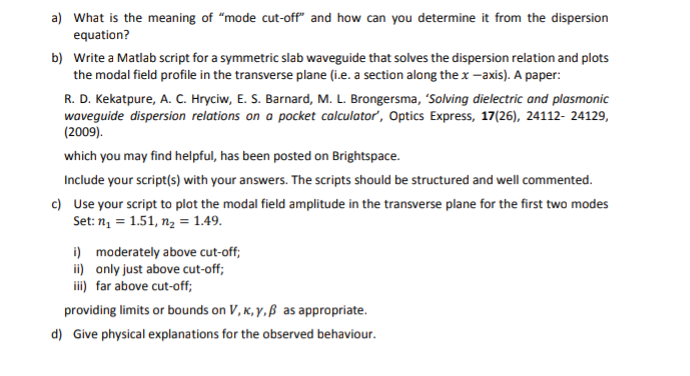 4 This Question Concerns The Modes Of A Symmetric Chegg Com