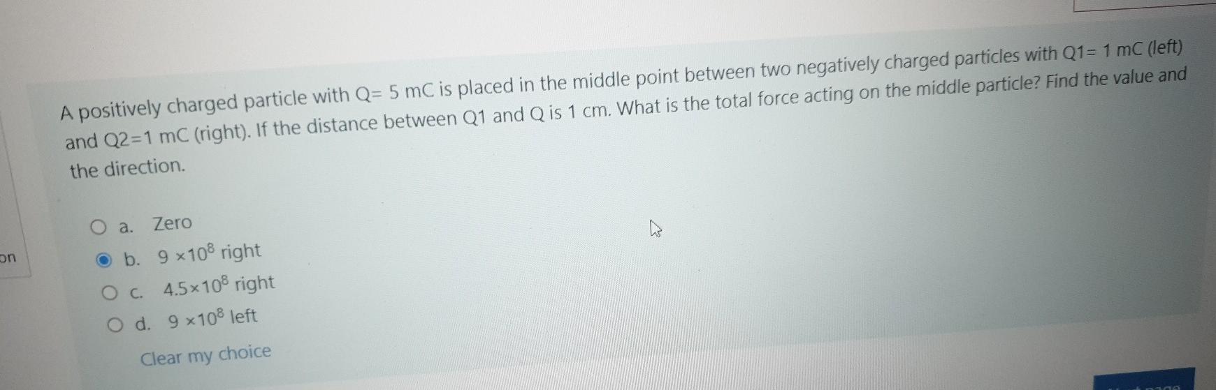 Solved A positively charged particle with Q= 5 mC is placed | Chegg.com