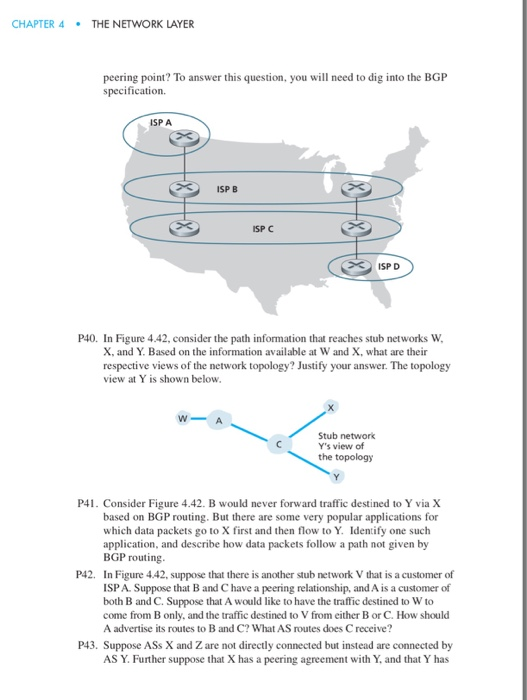 Solved CHAPTER 4 THE NETWORK LAYER peering point? To answer | Chegg.com
