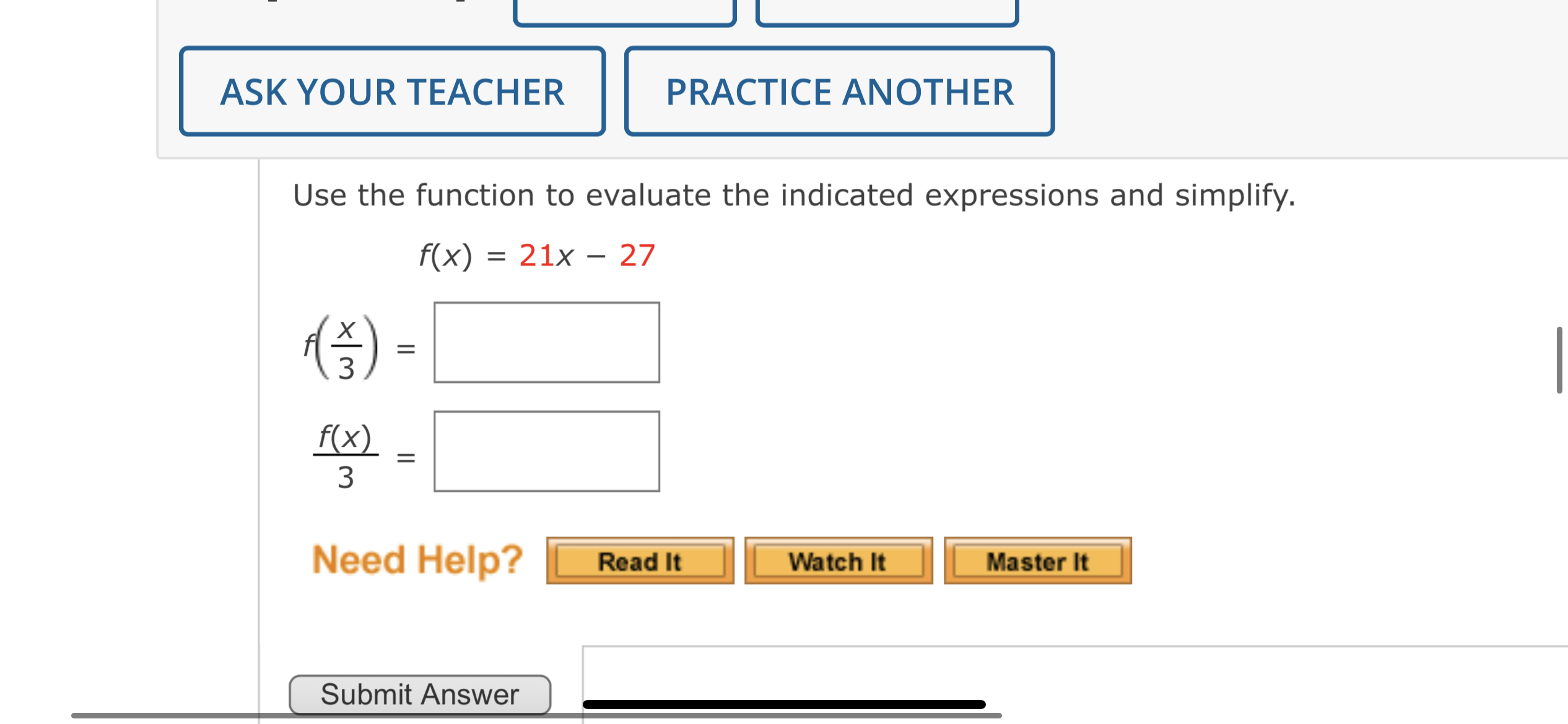 Solved Use the function to evaluate the indicated | Chegg.com