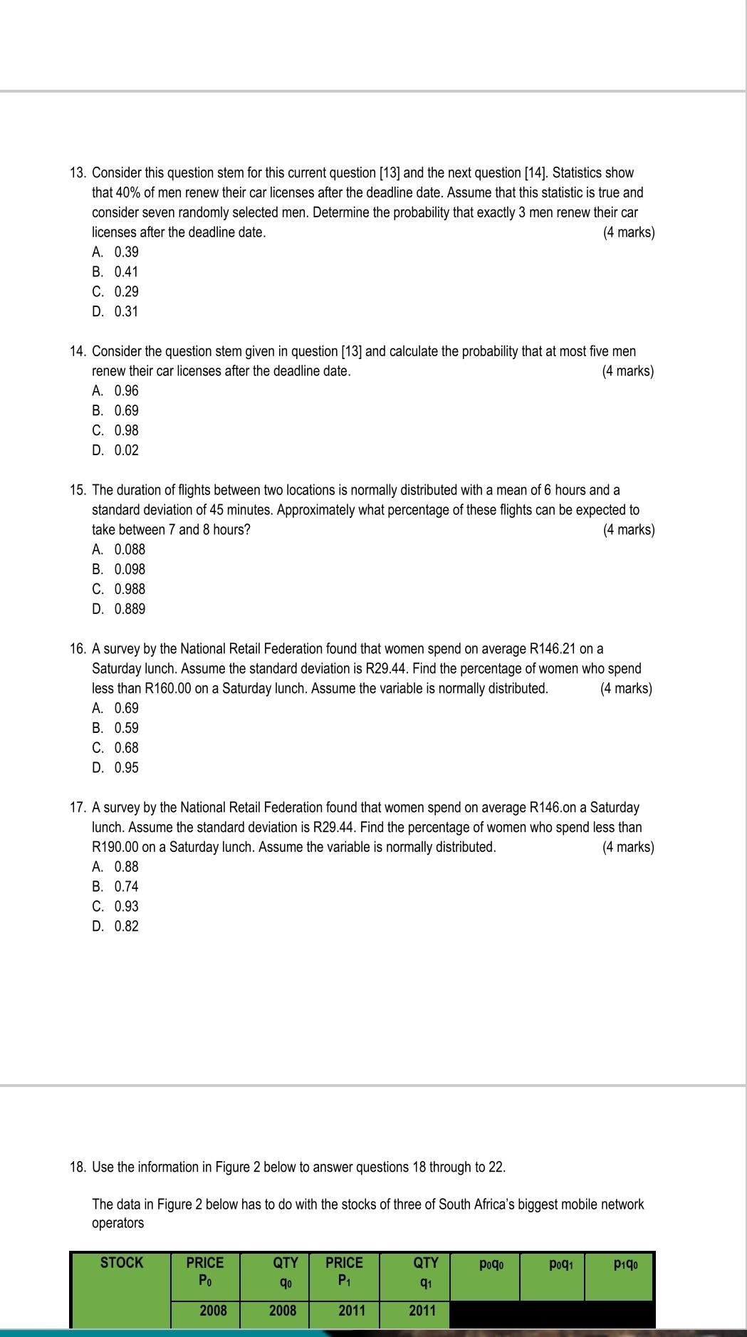 Solved 13. Consider this question stem for this current | Chegg.com