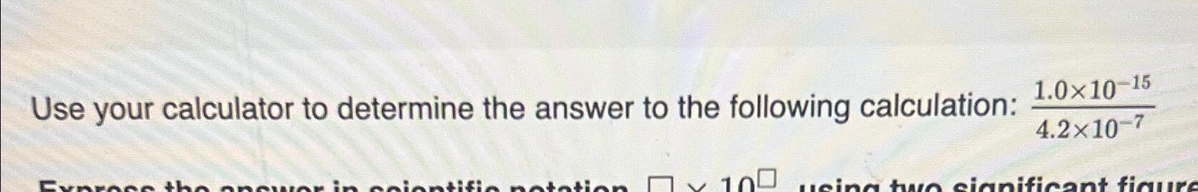 Solved Use your calculator to determine the answer to the | Chegg.com